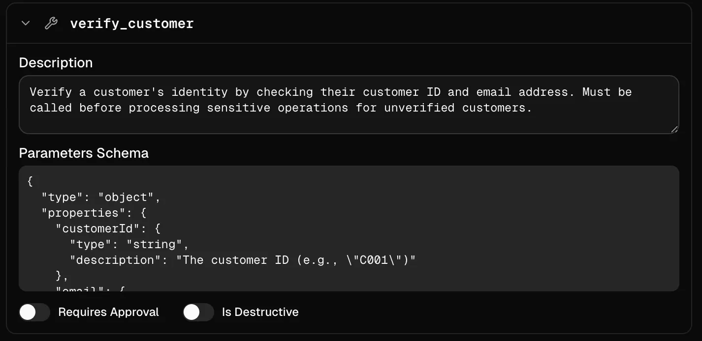 Verify a customer's identity by checking their customer ID and email address. Must be called before processing sensitive operations for unverified customers.